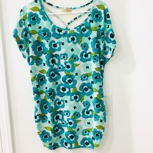 Printed Blouse with Lace